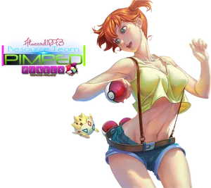 Misty Pokemon Fan Art PNG Image