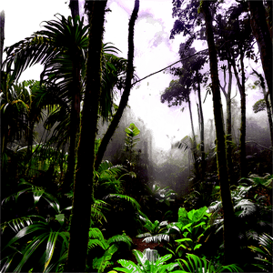 Misty Rainforest Trek PNG mse38 PNG