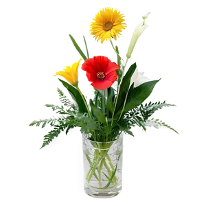 Mixed Flowers Vase Png Atq PNG Image