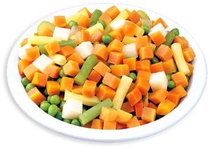 Mixed Vegetable Medley Bowl PNG Image