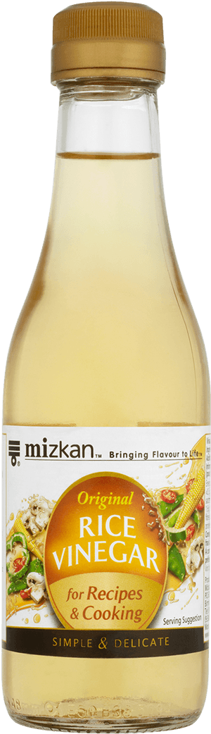Mizkan Original Rice Vinegar Bottle PNG with transparent background