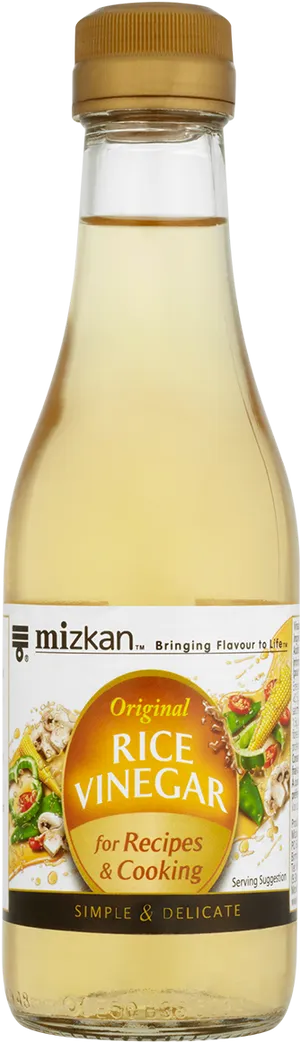 Mizkan Original Rice Vinegar Bottle PNG Image