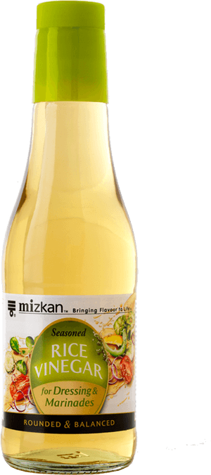Mizkan Seasoned Rice Vinegar Bottle PNG with transparent background