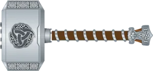 Mjolnir Thor Hammer Illustration PNG Image