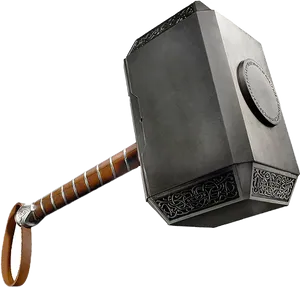 Mjolnir Thor Hammer Isolated PNG Image