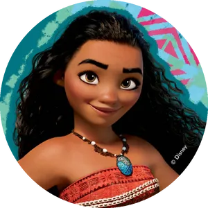 Moana Animated Character Portrait PNG Image