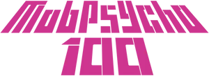 Mob Psycho100 Logo Pinkon Blue PNG Image