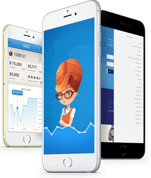 Mobile App Analytics Cartoon Character PNG image with transparent background