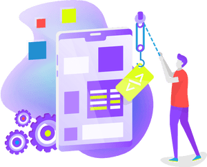 Mobile App Development Concept PNG image with transparent background