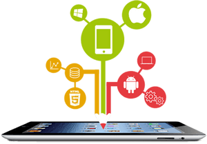Mobile App Development Concept PNG image with transparent background