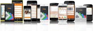 Mobile App Screens Display PNG Image