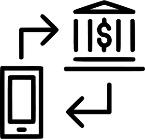 Mobile Banking Transaction Flowchart PNG with transparent background