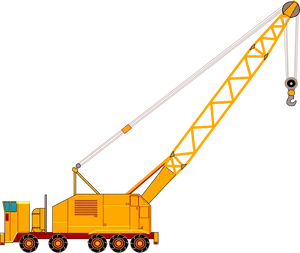 Mobile Crane Illustration PNG Image