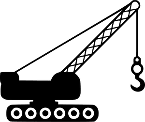 Transparent Ladder Icon Png - Crane Clipart Black And White, Png Download PNG with transparent background