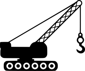 Mobile Crane Silhouette PNG Image