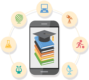 Mobile Education Concept PNG image with transparent background