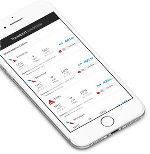 Mobile Flight Comparison App Screen PNG