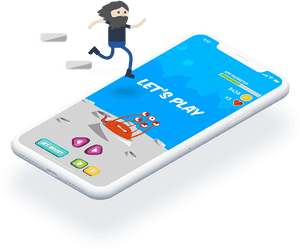 Mobile Gaming Adventure Concept PNG image with transparent background