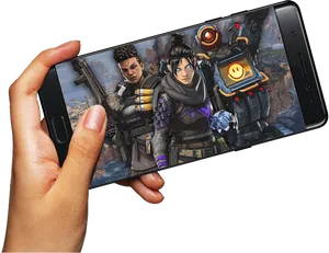 Mobile Legends Gameplay Characters Smartphone Display PNG Image