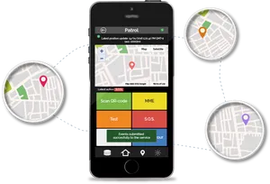 Mobile Patrol App Interface PNG Image