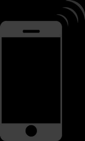 Mobile Phone Silhouette Vector PNG image with transparent background