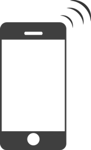 Mobile Phone Silhouette Vector PNG Image
