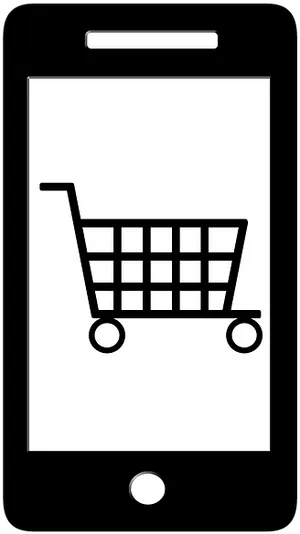 Mobile Shopping Cart Icon PNG Image