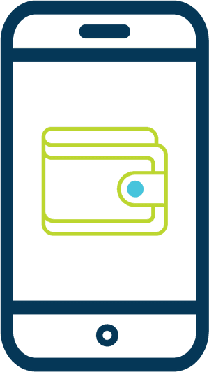 Mobile Wallet Icon PNG image with transparent background