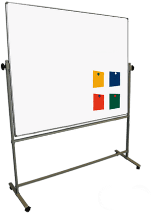Mobile Whiteboardwith Colored Magnets PNG