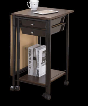 Foldable Student Desk W/2 Drawers - End Table, HD Png Download PNG with transparent background