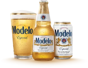 Modelo Especial Beer Product Display PNG Image