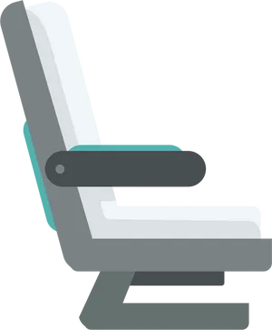 Modern Airplane Seat Design PNG Image