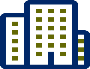Modern Apartment Complex Graphic PNG image with transparent background