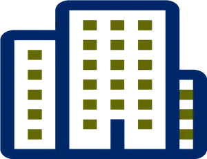 Modern Apartment Complex Graphic PNG Image