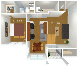 Modern Apartment Floor Plan Design PNG image with transparent background