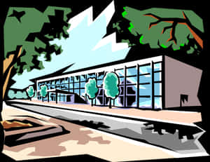 Modern Architecture Artistic Rendering PNG