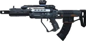 Modern Assault Riflewith Optic Sight PNG Image
