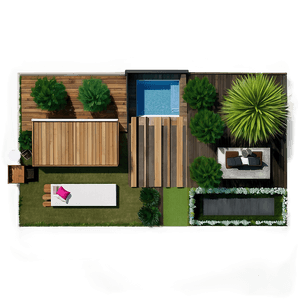 Modern Backyard Design PNG aqs PNG with transparent background