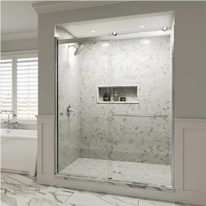 Modern Bathroom Shower Design PNG Image