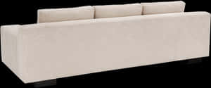 Modern Beige Couch Black Background PNG image with transparent background