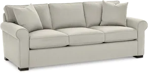 Modern Beige Fabric Sofa PNG Image