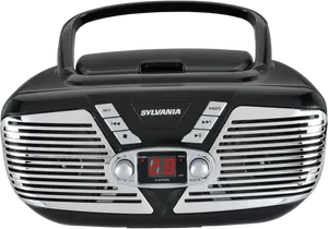 Modern Black Boombox Sylvania PNG Image