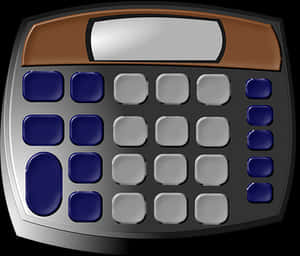 Modern Black Calculator Design PNG image with transparent background