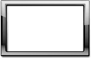 Modern Black Frame T V Display PNG