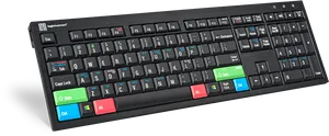 Modern Black Mechanical Keyboard PNG Image