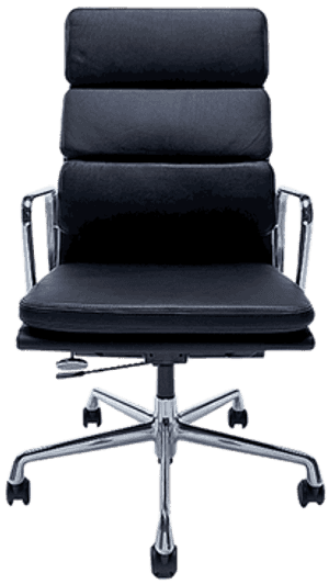 Modern Black Office Chair PNG with transparent background