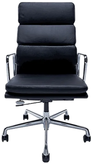 Modern Black Office Chair PNG Image