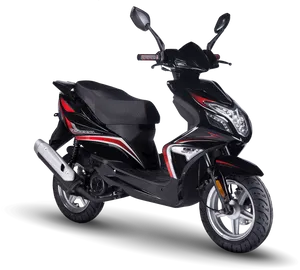 Modern Black Scooter Profile PNG Image