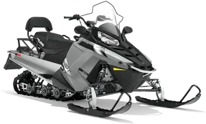 Modern Black Snowmobile PNG Image