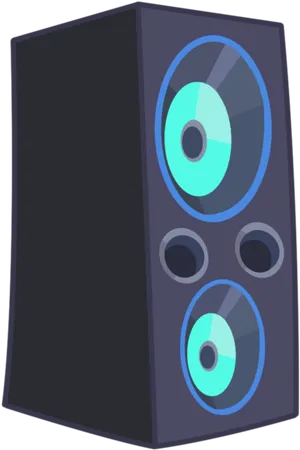 Modern Black Speaker Illustration PNG Image
